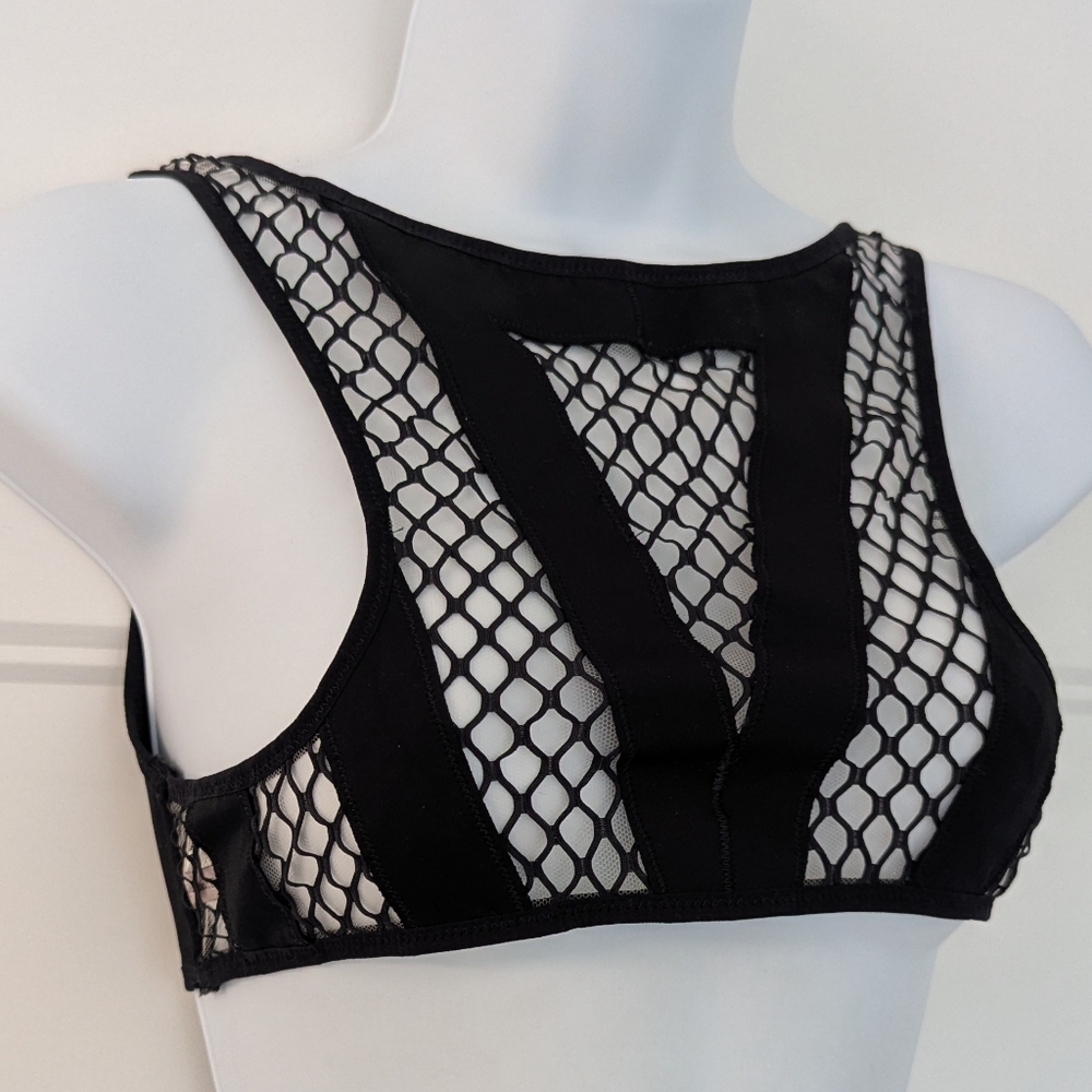 Chantal Thomass Black Mesh Bralette‎ Top Size Small Designer Lingerie NWOT